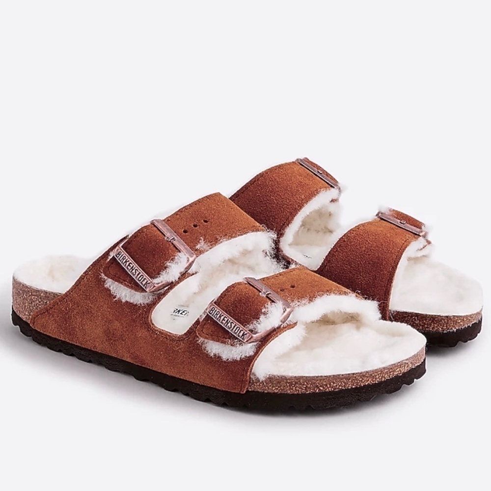 Birkenstock Arizona shearling sandals size 9